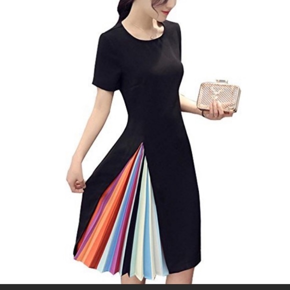 rainbow black dresses